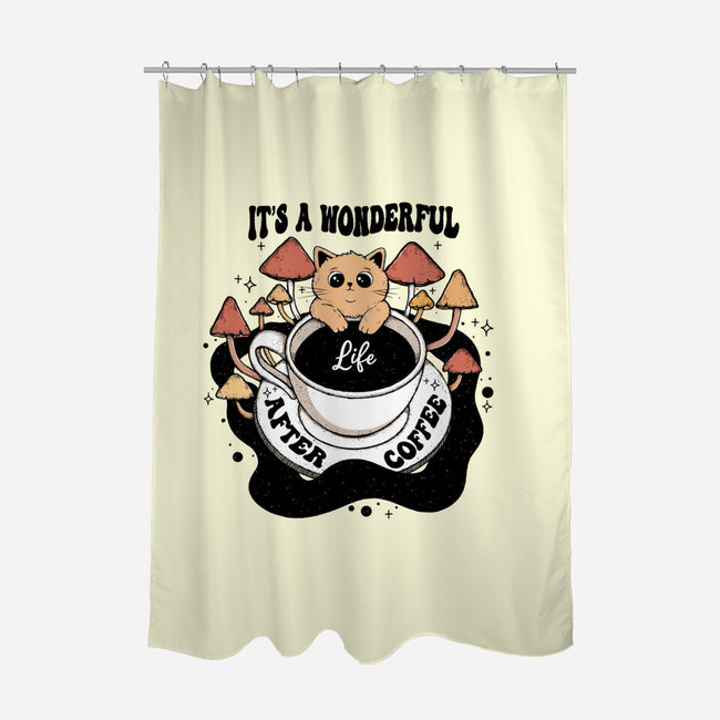 It's A Wonderful Life After Coffee-None-Polyester-Shower Curtain-Trendlory