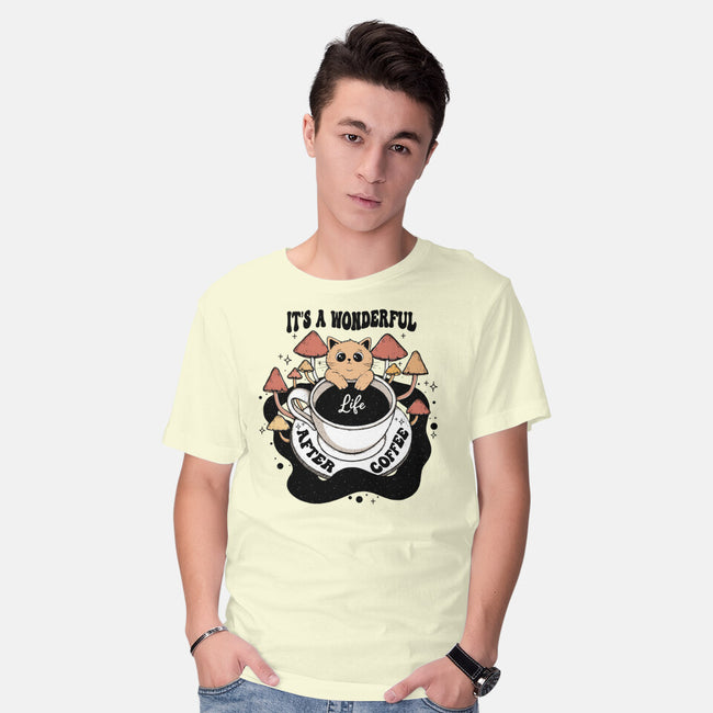 It's A Wonderful Life After Coffee-Mens-Basic-Tee-Trendlory