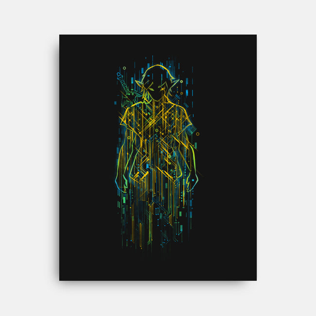 Link Circuitry-None-Stretched-Canvas-kharmazero