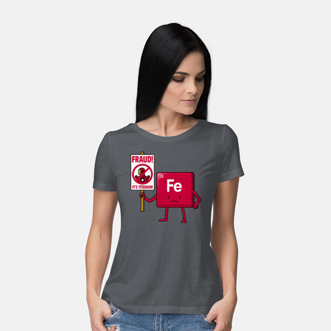 Iron Against Fraud-Womens-Basic-Tee-patrickgp
