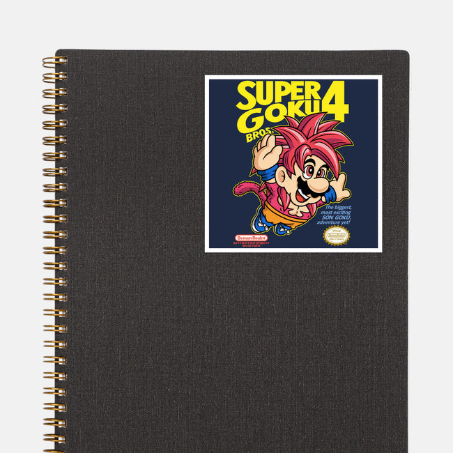 Super Goku Bros 4-None-Glossy-Sticker-Barbadifuoco
