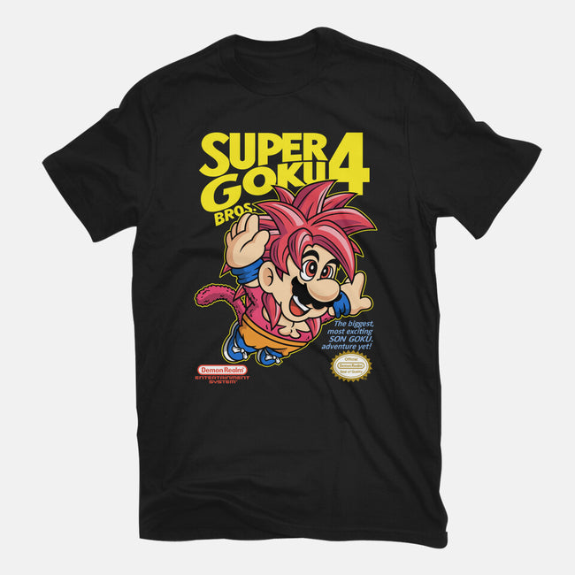 Super Goku Bros 4-Womens-Basic-Tee-Barbadifuoco