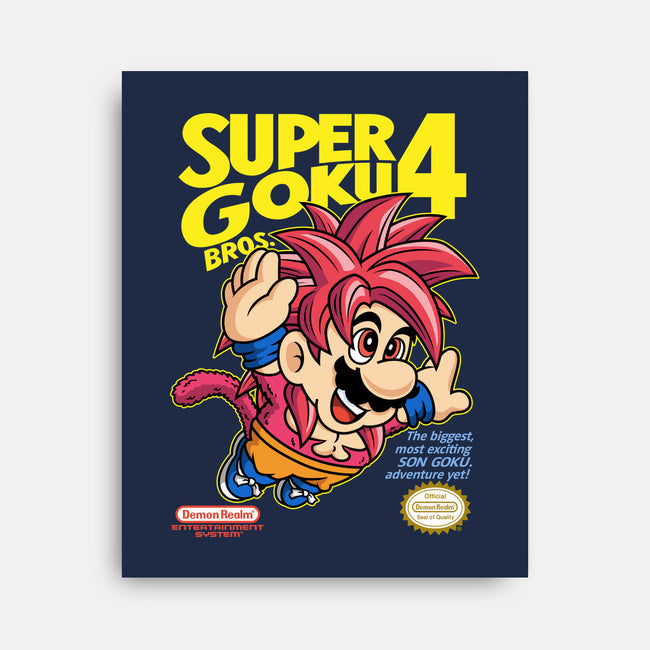 Super Goku Bros 4-None-Stretched-Canvas-Barbadifuoco