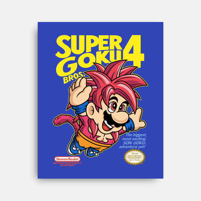 Super Goku Bros 4-None-Stretched-Canvas-Barbadifuoco