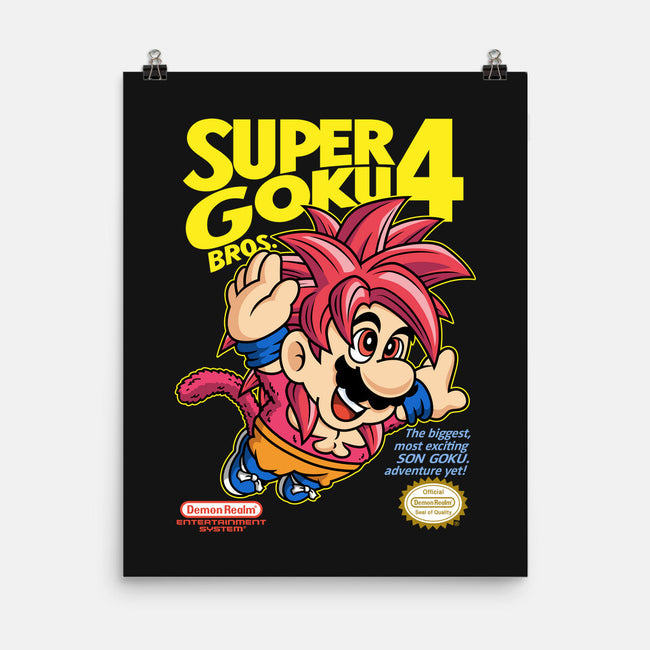 Super Goku Bros 4-None-Matte-Poster-Barbadifuoco