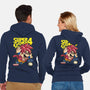 Super Goku Bros 4-Unisex-Zip-Up-Sweatshirt-Barbadifuoco
