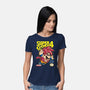 Super Goku Bros 4-Womens-Basic-Tee-Barbadifuoco