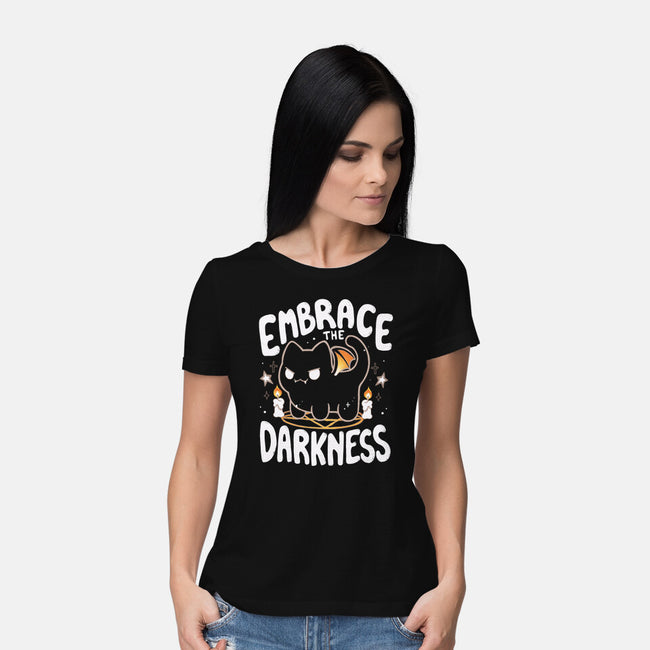 Embracing The Darkness-Womens-Basic-Tee-Vallina84