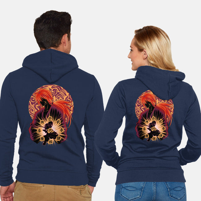 Flying Heaven Sword-Unisex-Zip-Up-Sweatshirt-rmatix