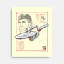 USS Enterprise Sumi-e-None-Stretched-Canvas-Astrobot Invention