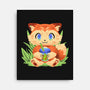 Bubble Tea Fox-None-Stretched-Canvas-FunkVampire