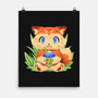 Bubble Tea Fox-None-Matte-Poster-FunkVampire