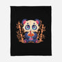 Bubble Tea Panda-None-Fleece-Blanket-FunkVampire