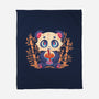 Bubble Tea Panda-None-Fleece-Blanket-FunkVampire