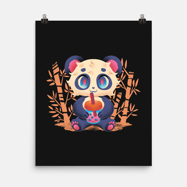 Bubble Tea Panda-None-Matte-Poster-FunkVampire