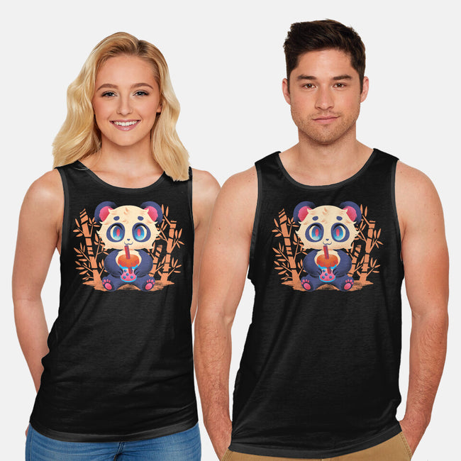 Bubble Tea Panda-Unisex-Basic-Tank-FunkVampire