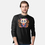 Bubble Tea Panda-Mens-Long Sleeved-Tee-FunkVampire