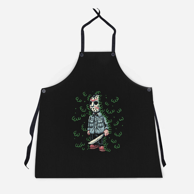 Lurking In The Camp-Unisex-Kitchen-Apron-momma_gorilla