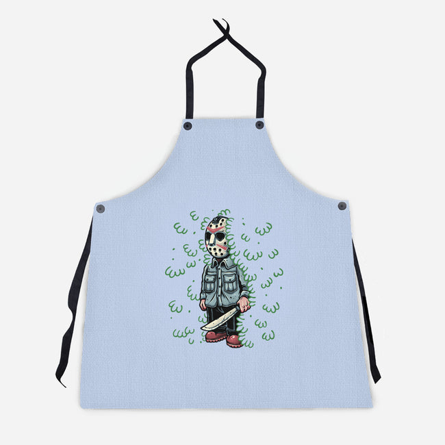 Lurking In The Camp-Unisex-Kitchen-Apron-momma_gorilla