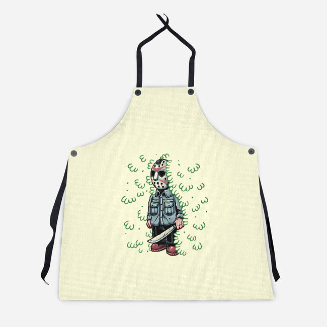 Lurking In The Camp-Unisex-Kitchen-Apron-momma_gorilla