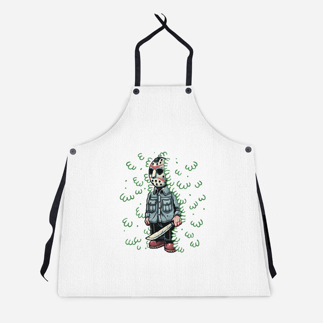 Lurking In The Camp-Unisex-Kitchen-Apron-momma_gorilla