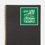 Here Comes Trouble-None-Glossy-Sticker-momma_gorilla