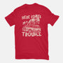 Here Comes Trouble-Womens-Basic-Tee-momma_gorilla