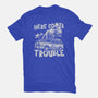 Here Comes Trouble-Unisex-Basic-Tee-momma_gorilla