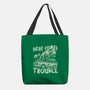 Here Comes Trouble-None-Basic Tote-Bag-momma_gorilla