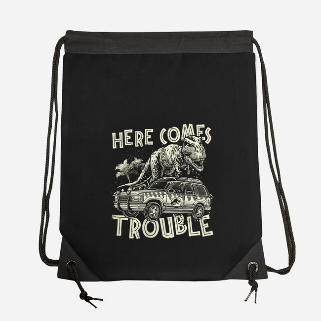Here Comes Trouble-None-Drawstring-Bag-momma_gorilla