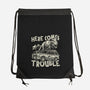 Here Comes Trouble-None-Drawstring-Bag-momma_gorilla