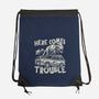 Here Comes Trouble-None-Drawstring-Bag-momma_gorilla