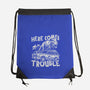Here Comes Trouble-None-Drawstring-Bag-momma_gorilla
