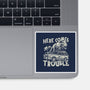Here Comes Trouble-None-Glossy-Sticker-momma_gorilla