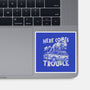 Here Comes Trouble-None-Glossy-Sticker-momma_gorilla