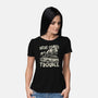 Here Comes Trouble-Womens-Basic-Tee-momma_gorilla