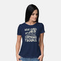Here Comes Trouble-Womens-Basic-Tee-momma_gorilla