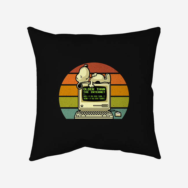 Pre Internet Beagle-None-Removable Cover w Insert-Throw Pillow-erion_designs