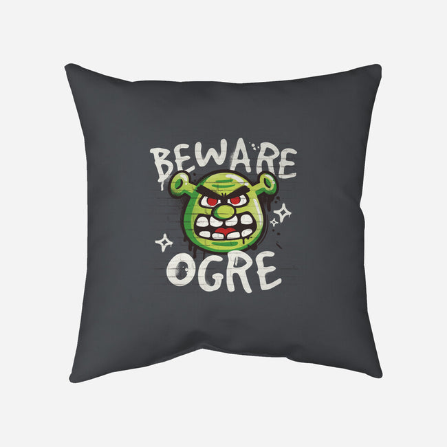 Beware Ogre-None-Removable Cover w Insert-Throw Pillow-NemiMakeit