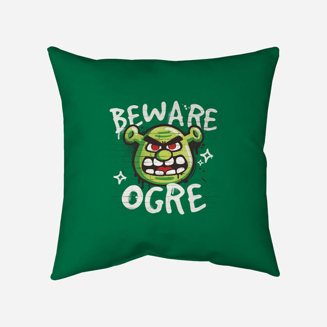 Beware Ogre-None-Removable Cover w Insert-Throw Pillow-NemiMakeit