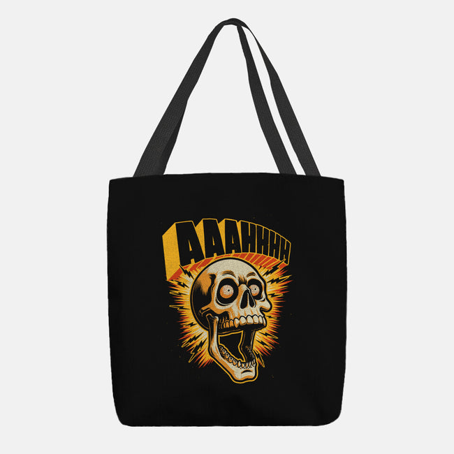 Skull Anxiety Scream-None-Basic Tote-Bag-Studio Mootant