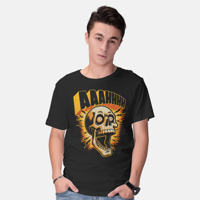 Skull Anxiety Scream-Mens-Basic-Tee-Studio Mootant