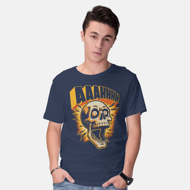Skull Anxiety Scream-Mens-Basic-Tee-Studio Mootant