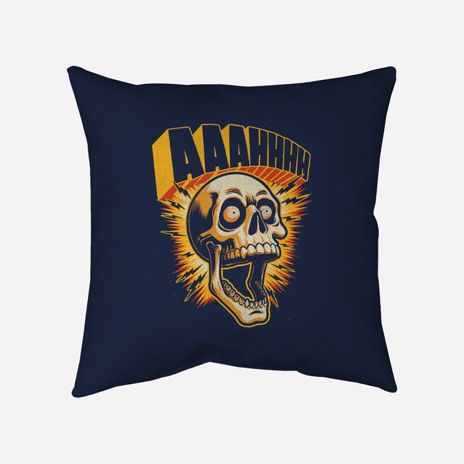 Skull Anxiety Scream-None-Removable Cover w Insert-Throw Pillow-Studio Mootant