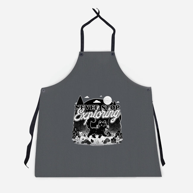 Cat Wilderness Exploration-Unisex-Kitchen-Apron-Studio Mootant