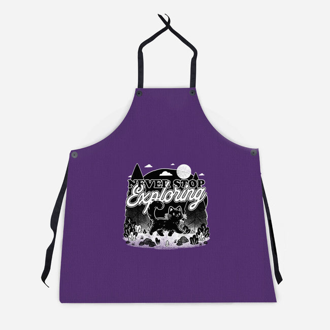 Cat Wilderness Exploration-Unisex-Kitchen-Apron-Studio Mootant