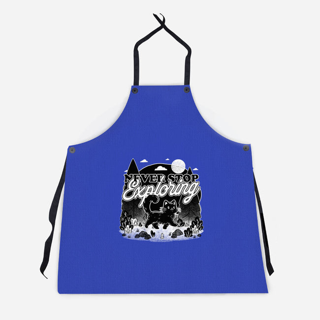 Cat Wilderness Exploration-Unisex-Kitchen-Apron-Studio Mootant