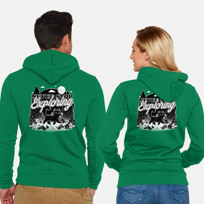Cat Wilderness Exploration-Unisex-Zip-Up-Sweatshirt-Studio Mootant