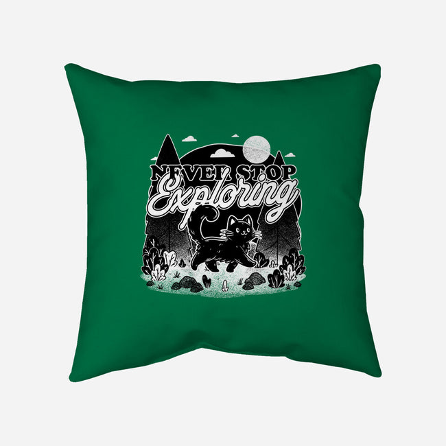 Cat Wilderness Exploration-None-Removable Cover w Insert-Throw Pillow-Studio Mootant