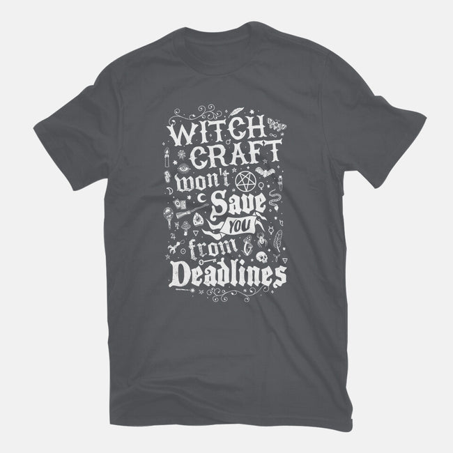 Witch Deadlines-Unisex-Basic-Tee-Nemons